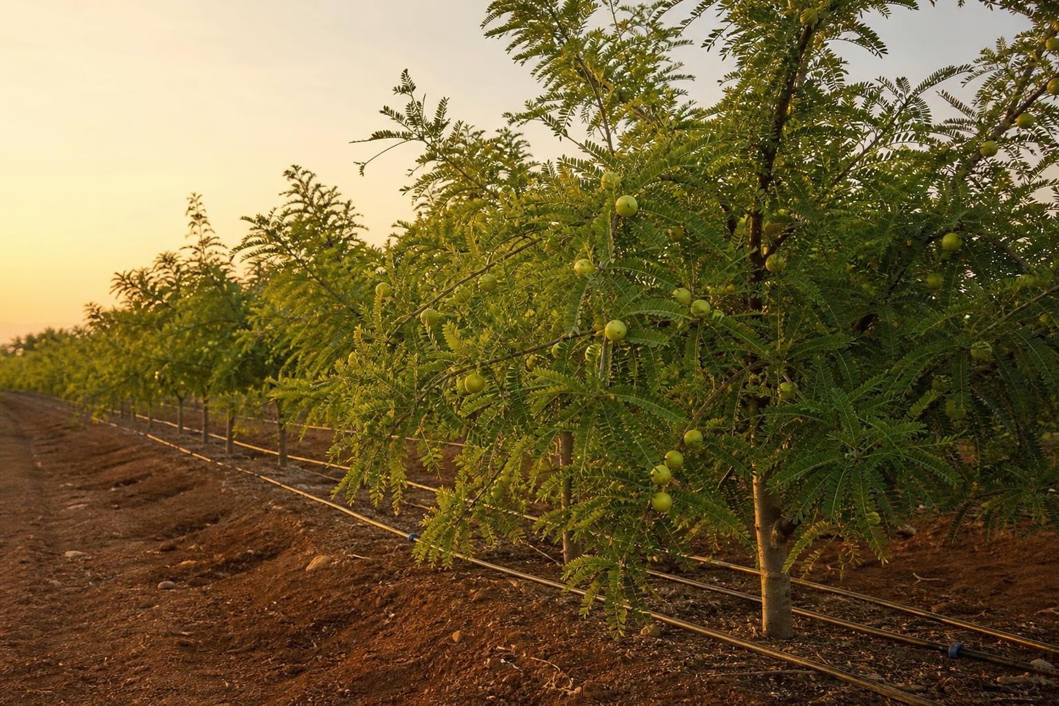 Amla — Plantation rows under drip irrigation