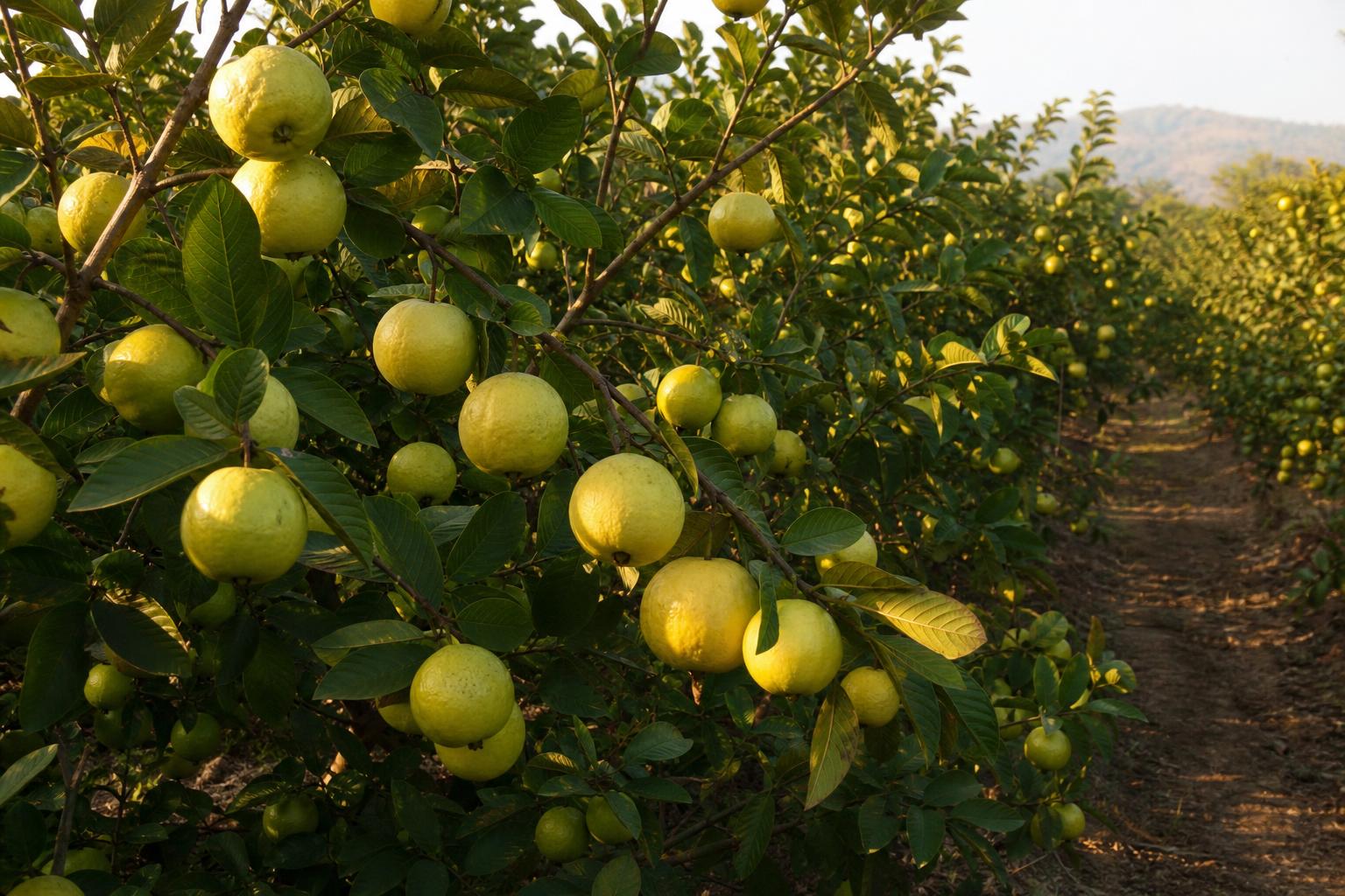 Guava — Heavy-yielding guava orchard