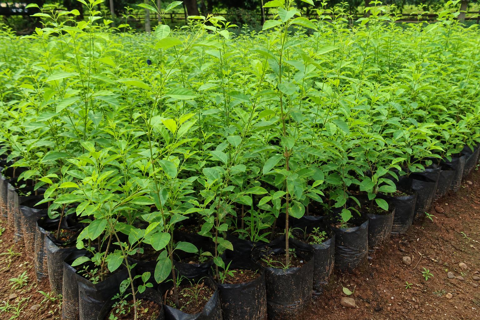 Sandalwood — Saplings established in nursery