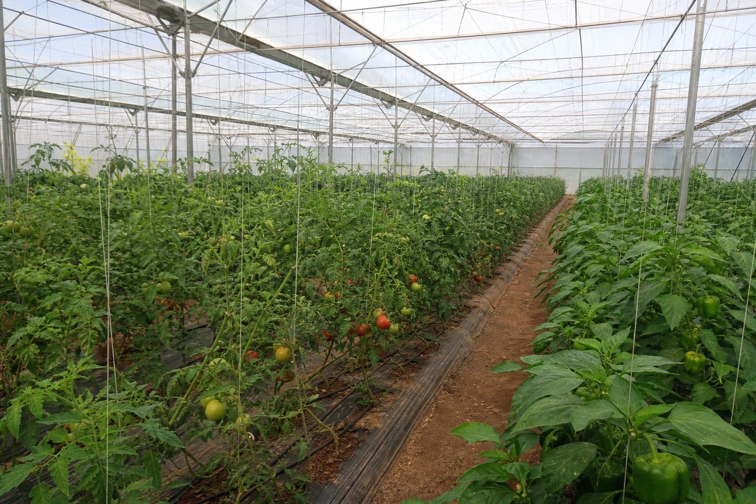 Vegetables — Polyhouse tomato and capsicum