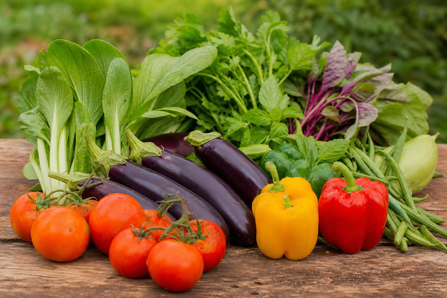 Vegetables — Mixed harvest at the farm